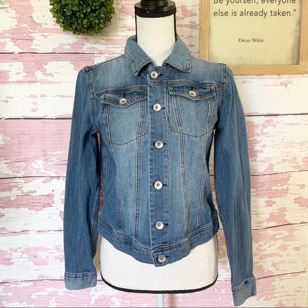 Cato‘s Women’s Blue Denim Button Up Jean Jacket XS